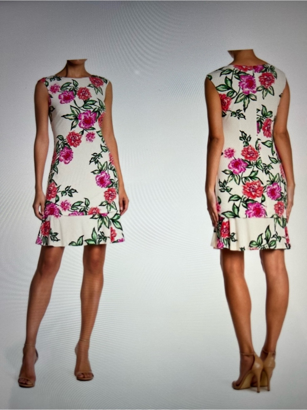 Eliza J Sheath Floral Sleeveless Tiered Ruffle Dress Size 6